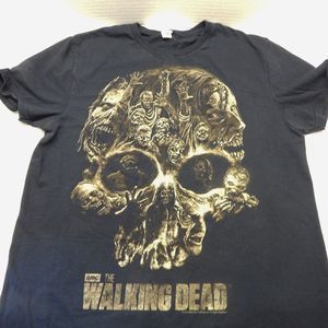 The Walking Dead 2013 Promo Shirt Gore Zombie Apocalypse Skull Med T Cotton AMC